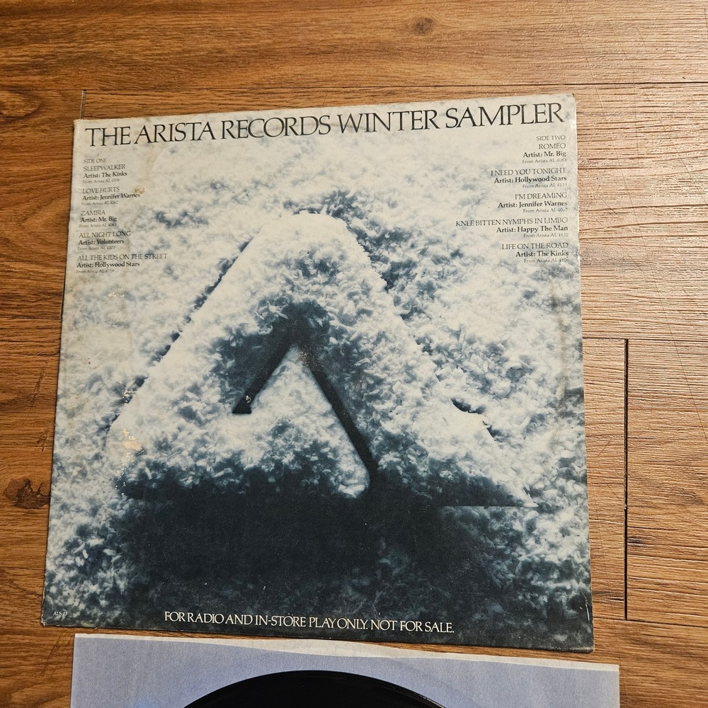 The Arista Records Winter Sampler 1977 Arista ALS 03 Sampler LP PROMO VG EX/EX - Picture 2 of 4